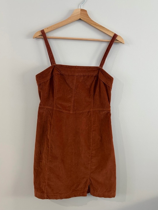 Hollister Dresses & Skirts - Hollister Rust Corduroy Strap Mini Dress